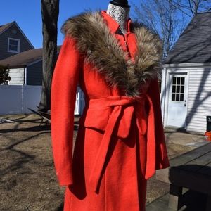 Tracy Reese Jackets & Coats - Anthropologie Tracy Reese Orange Faux Fur Coat Tracy Reese Jackets & Coats - Anthropologie Tracy Reese Orange Faux Fur Coat